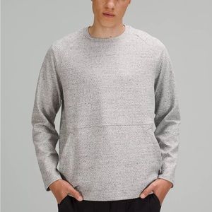 Lululemon At Ease Crew - Heathered Melody Light Grey; S